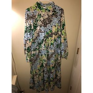 H&M Floral Dress With Collar